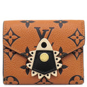 ルイヴィトン LOUIS VUITTON ポルトフォイユ ゾエ M69511 キャラメル モノグラムアンプラント 三つ折り財布 ゴールド金具 茶 コンパクトウォレット LVクラフティ