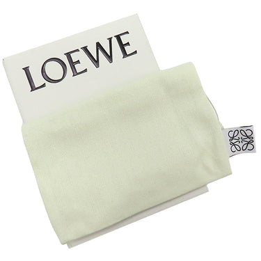 ロエベ LOEWE トライフォールド ウォレット C565TR2X04 カーキグリーン サテンカーフ 三つ折り財布 シルバー金具 小銭入れ 札入れ コンパクト