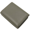 ロエベ LOEWE トライフォールド ウォレット C565TR2X04 カーキグリーン サテンカーフ 三つ折り財布 シルバー金具 小銭入れ 札入れ コンパクト