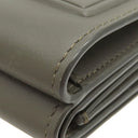 ロエベ LOEWE トライフォールド ウォレット C565TR2X04 カーキグリーン サテンカーフ 三つ折り財布 シルバー金具 小銭入れ 札入れ コンパクト