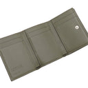 ロエベ LOEWE トライフォールド ウォレット C565TR2X04 カーキグリーン サテンカーフ 三つ折り財布 シルバー金具 小銭入れ 札入れ コンパクト