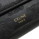 セリーヌ CELINE スモール トリフォールド ウォレット 10B573BFU38NO ブラック レザー 三つ折り財布 ゴールド金具 黒 トリオンフ エンボス