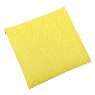 エルメス HERMES バスティア ライム ヴォーエプソン コインケース シルバー金具 黄色