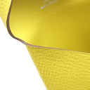 エルメス HERMES バスティア ライム ヴォーエプソン コインケース シルバー金具 黄色