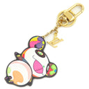 ルイヴィトン LOUIS VUITTON LV × TM スーパーフラット M02467 マルチカラー モノグラムキャンバス レザー GP キーホルダー ゴールド金具 モノグラムパンダ 村上隆 バッグチャーム