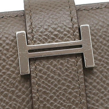 エルメス HERMES ベアンスフレ エタン ヴォーエプソン 長財布 シルバー金具 二つ折り財布