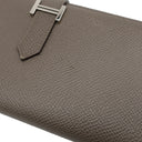 エルメス HERMES ベアンスフレ エタン ヴォーエプソン 長財布 シルバー金具 二つ折り財布