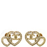 シャネル CHANEL ココマーク ハート ゴールド GP ラインストーン ピアス CCマーク
