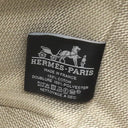エルメス HERMES ブリッド ア ブラック PM オレンジ×ナチュラル トワルアッシュ ポーチ シルバー金具 トワルH ハンドバッグ バニティバッグ
