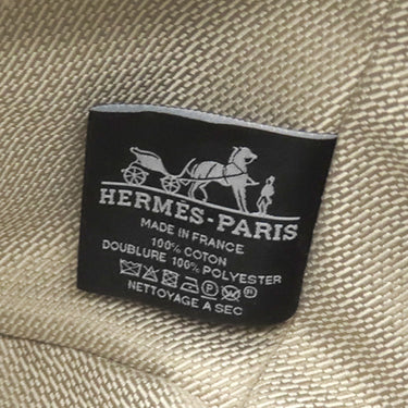 エルメス HERMES ブリッド ア ブラック PM オレンジ×ナチュラル トワルアッシュ ポーチ シルバー金具 トワルH ハンドバッグ バニティバッグ