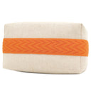 エルメス HERMES ブリッド ア ブラック PM オレンジ×ナチュラル トワルアッシュ ポーチ シルバー金具 トワルH ハンドバッグ バニティバッグ