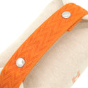 エルメス HERMES ブリッド ア ブラック PM オレンジ×ナチュラル トワルアッシュ ポーチ シルバー金具 トワルH ハンドバッグ バニティバッグ