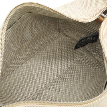 エルメス HERMES ブリッド ア ブラック PM オレンジ×ナチュラル トワルアッシュ ポーチ シルバー金具 トワルH ハンドバッグ バニティバッグ