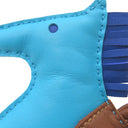 エルメス HERMES ロデオMM ブルーアズティック×ブルーエレクトリック×フォーブ アニューミロ バッグチャーム 水色 青 茶