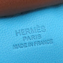 エルメス HERMES ロデオMM ブルーアズティック×ブルーエレクトリック×フォーブ アニューミロ バッグチャーム 水色 青 茶