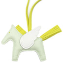 エルメス HERMES ロデオPM ペガサス ヴェールフィズ×ライム×ニューホワイト アニューミロ バッグチャーム 薄緑 黄緑 白