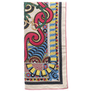 エルメス HERMES ショール カレ140 CARRE ナチュラル×フューシャ カシミヤ シルク ストール 【HARNAIS EN ROSACE/ハーネスの薔薇窓】