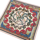 エルメス HERMES ショール カレ140 CARRE ナチュラル×フューシャ カシミヤ シルク ストール 【HARNAIS EN ROSACE/ハーネスの薔薇窓】