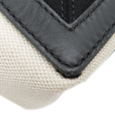 バレンシアガ BALENCIAGA ネイビーカバス 339933 アイボリーXブラック キャンバス レザー トートバッグ シルバー金具 白 黒