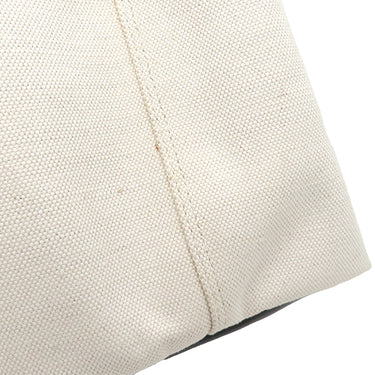 バレンシアガ BALENCIAGA ネイビーカバス 339933 アイボリーXブラック キャンバス レザー トートバッグ シルバー金具 白 黒