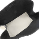 バレンシアガ BALENCIAGA ネイビーカバス 339933 アイボリーXブラック キャンバス レザー トートバッグ シルバー金具 白 黒