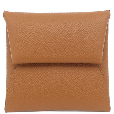 エルメス HERMES バスティア ゴールド ヴォーエプソン コインケース シルバー金具 新品 未使用 茶