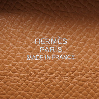エルメス HERMES バスティア ゴールド ヴォーエプソン コインケース シルバー金具 新品 未使用 茶