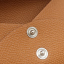 エルメス HERMES カルヴィ デュオ ゴールド ヴォーエプソン カードケース シルバー金具 新品 未使用 茶 フラグメントケース