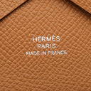 エルメス HERMES カルヴィ デュオ ゴールド ヴォーエプソン カードケース シルバー金具 新品 未使用 茶 フラグメントケース
