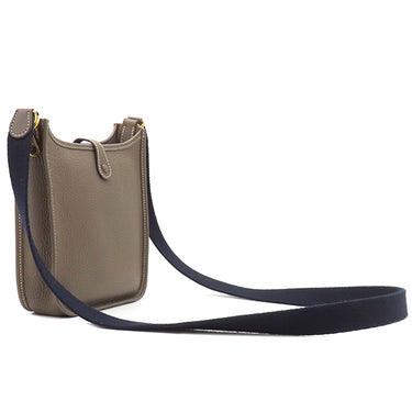 エルメス HERMES エヴリンTPM アマゾン エトゥープ×ブルーインディゴ トリヨンクレマンス ショルダーバッグ ゴールド金具 グレージュ