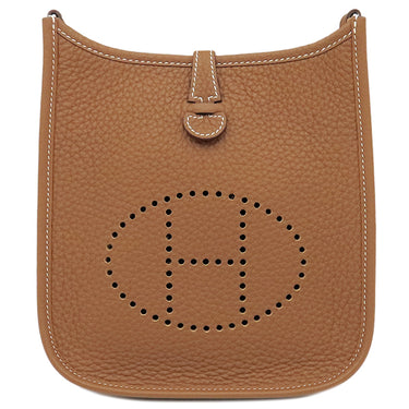 エルメス HERMES エヴリンTPM アマゾン ジグザグ ゴールド トリヨンクレマンス ショルダーバッグ シルバー金具 茶
