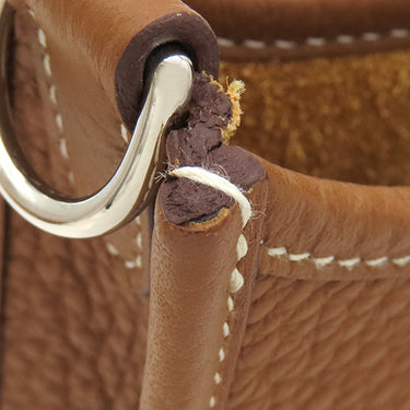 エルメス HERMES エヴリンTPM アマゾン ジグザグ ゴールド トリヨンクレマンス ショルダーバッグ シルバー金具 茶