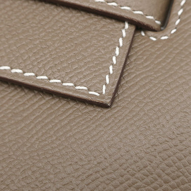 エルメス HERMES ケリー28 外縫い エトゥープ ヴォーエプソン 2WAYバッグ シルバー金具 グレージュ