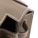 エルメス HERMES ケリー28 外縫い エトゥープ ヴォーエプソン 2WAYバッグ シルバー金具 グレージュ