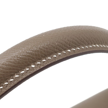 エルメス HERMES ケリー28 外縫い エトゥープ ヴォーエプソン 2WAYバッグ シルバー金具 グレージュ