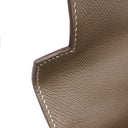 エルメス HERMES ケリー28 外縫い エトゥープ ヴォーエプソン 2WAYバッグ シルバー金具 グレージュ