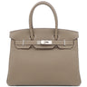 エルメス HERMES バーキン30 エトゥープ トゴ ハンドバッグ シルバー金具 グレージュ