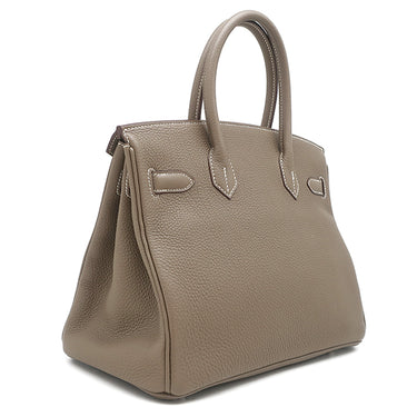 エルメス HERMES バーキン30 エトゥープ トゴ ハンドバッグ シルバー金具 グレージュ