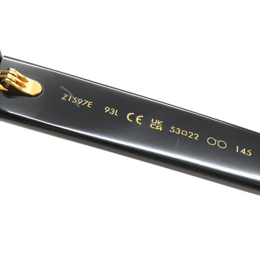 ルイヴィトン LOUIS VUITTON オプティカル LV エスケイプ ブルーレイ 53□22 Z1597E ブラック プラスチック サングラス ゴールド金具 黒 スクエアシェイプ