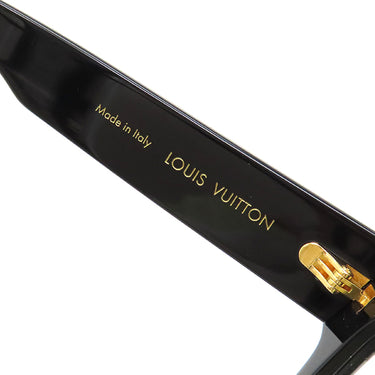 ルイヴィトン LOUIS VUITTON オプティカル LV エスケイプ ブルーレイ 53□22 Z1597E ブラック プラスチック サングラス ゴールド金具 黒 スクエアシェイプ