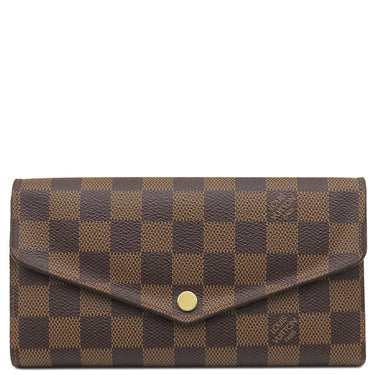 ルイヴィトン LOUIS VUITTON ポルトフォイユ サラ N63209 ダミエエベヌ ダミエキャンバス 長財布 ゴールド金具 茶