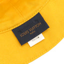 ルイヴィトン LOUIS VUITTON シャポー モノグラムデニム M76208 ブラック×イエロー コットン ポリエステル 14038 #58 ハット シルバー金具 黒 黄色 バケットハット リバーシブル