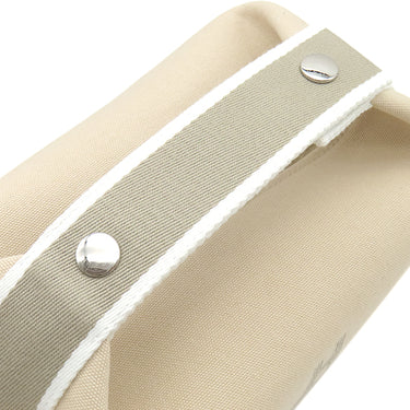 エルメス HERMES ブリッド ア ブラック PM ナチュラル トワルアッシュ ポーチ シルバー金具 ハンドバッグ バニティバッグ トワルH