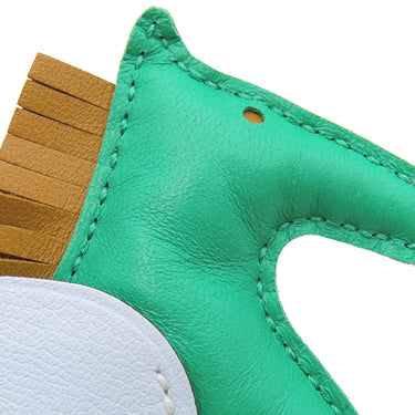 エルメス HERMES ロデオPM ペガサス ミント×セサミ×ブルーブリュム アニューミロ バッグチャーム 緑 茶 水色