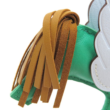 エルメス HERMES ロデオPM ペガサス ミント×セサミ×ブルーブリュム アニューミロ バッグチャーム 緑 茶 水色