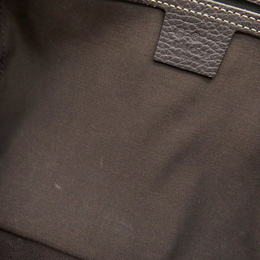 グッチ GUCCI GGクリスタル ボストン 265697 ベージュXブラウン PVC レザー ボストンバッグ ハンドバッグ ビニールコーティング