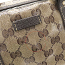 グッチ GUCCI GGクリスタル ボストン 265697 ベージュXブラウン PVC レザー ボストンバッグ ハンドバッグ ビニールコーティング