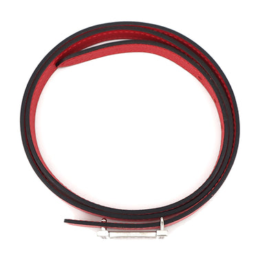 エルメス HERMES フォーカス メドール ピンク系 ヴォーエプソン スイフト #75 ベルト シルバー金具 赤 リバーシブル H金具