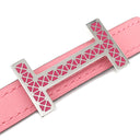 エルメス HERMES フォーカス メドール ピンク系 ヴォーエプソン スイフト #75 ベルト シルバー金具 赤 リバーシブル H金具