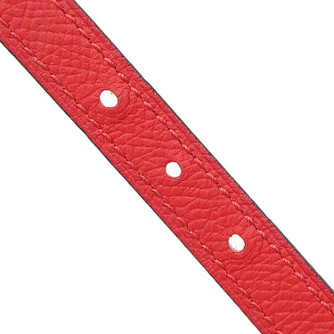 エルメス HERMES フォーカス メドール ピンク系 ヴォーエプソン スイフト #75 ベルト シルバー金具 赤 リバーシブル H金具
